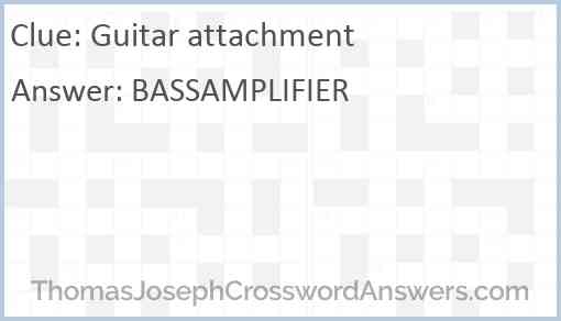 Guitar attachment Answer