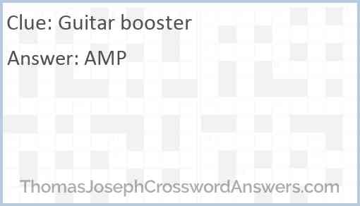 Guitar booster Answer