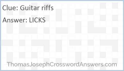 Guitar riffs Answer
