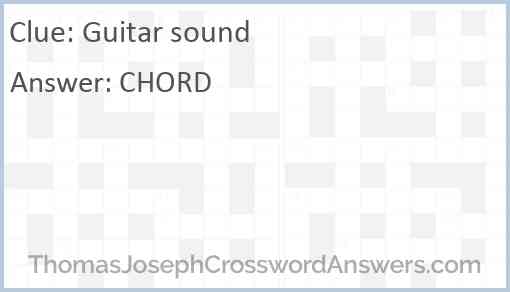 Guitar sound Answer