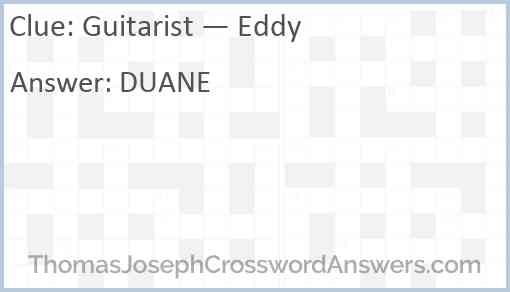 Guitarist — Eddy Answer