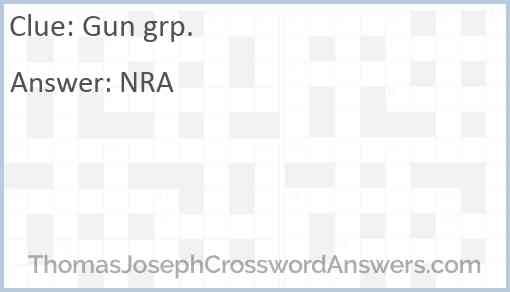 Gun grp. Answer
