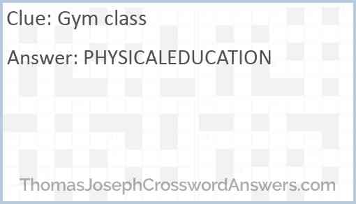 Gym class Answer
