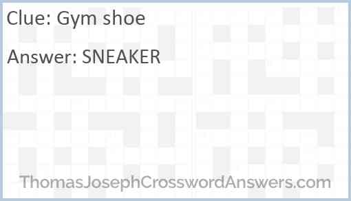 Gym shoe Answer