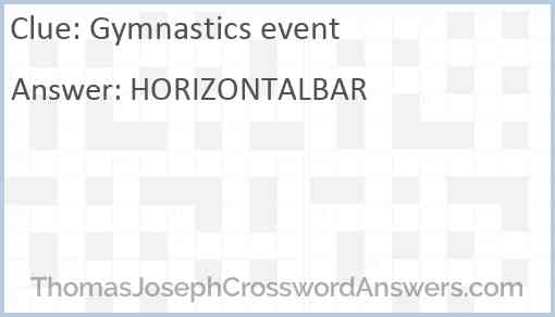 Gymnastics event Answer