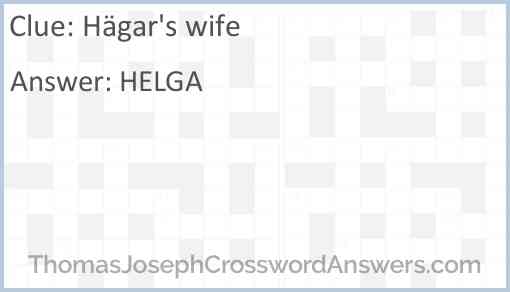 Hägar’s wife Answer