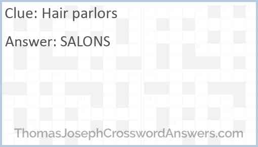 Hair parlors Answer