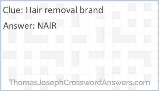 Hair removal brand Answer