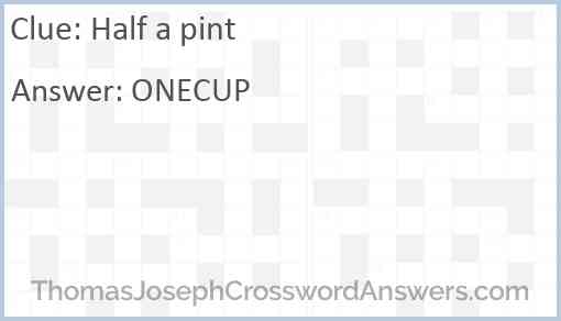 Half a pint Answer