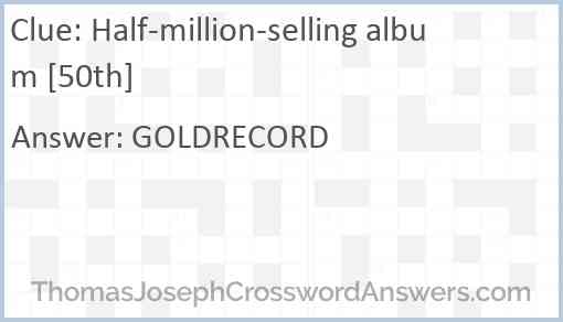 Half-million-selling album [50th] Answer