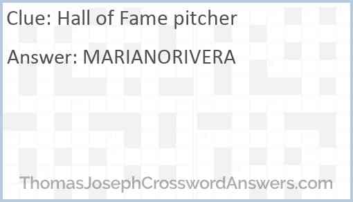 Hall of Fame pitcher Answer