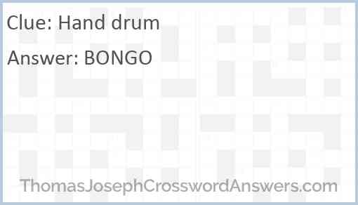 Hand drum Answer