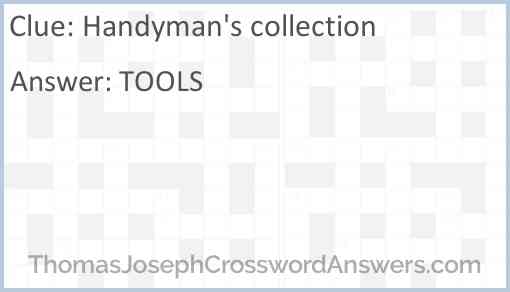Handyman’s collection Answer