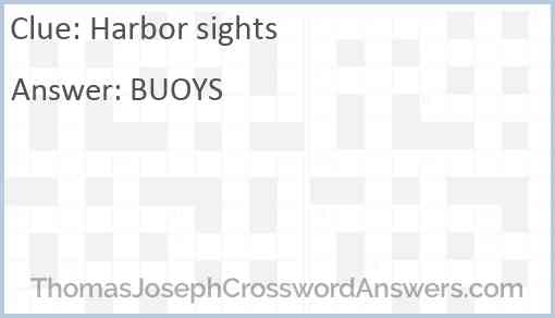 Harbor sights Answer