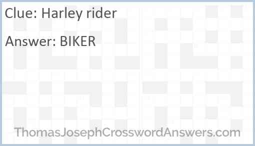 Harley rider Answer
