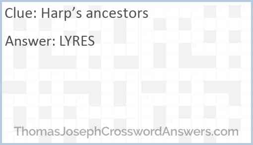 Harp’s ancestors Answer