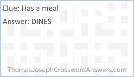Has a meal Answer