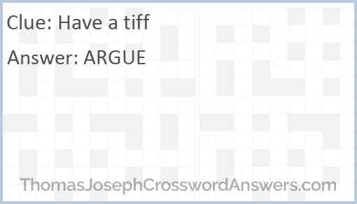 Have a tiff Answer