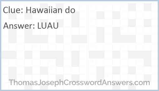 Hawaiian do Answer