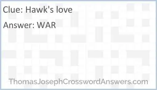 Hawk's love Answer