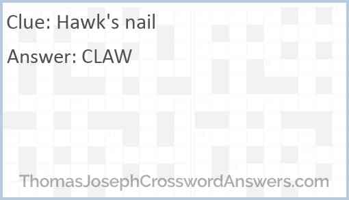 Hawk's nail Answer