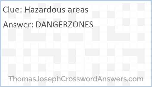 Hazardous areas Answer