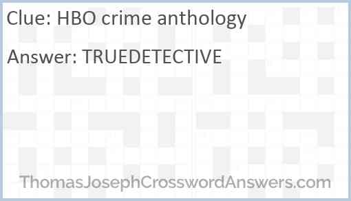 HBO crime anthology Answer