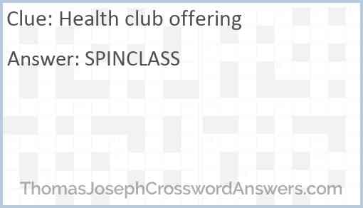 Health club offering Answer