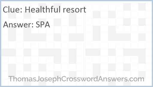 Healthful resort Answer