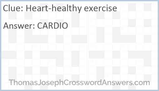 Heart-healthy exercise Answer