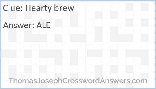 Hearty brew Answer