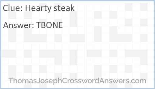 Hearty steak Answer