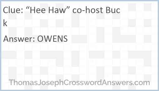 “Hee Haw” co-host Buck Answer