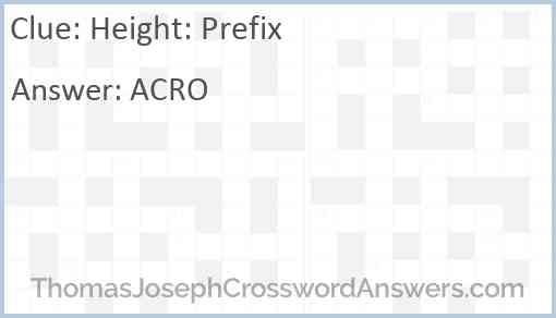 Height: Prefix Answer