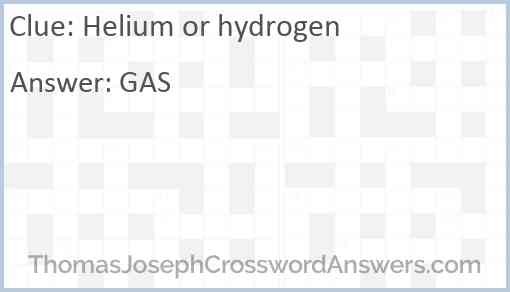 Helium or hydrogen Answer