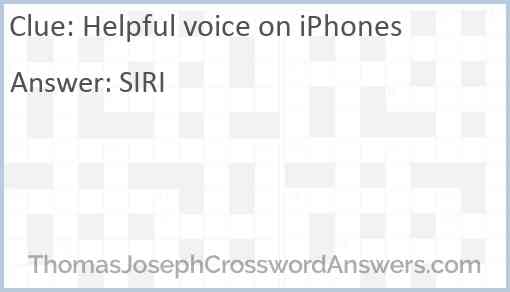 Helpful voice on iPhones Answer