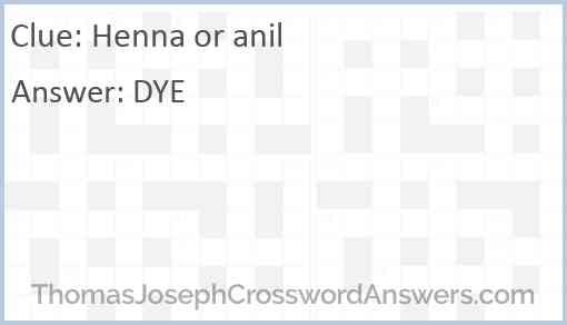 Henna or anil Answer