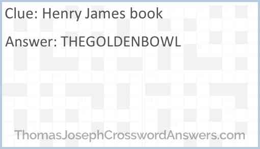 Henry James book Answer