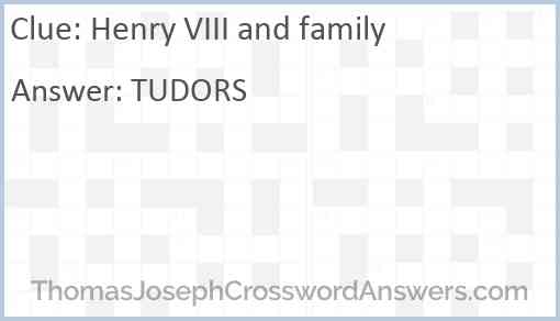 Henry VIII and family Answer