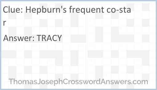 Hepburn's frequent co-star Answer