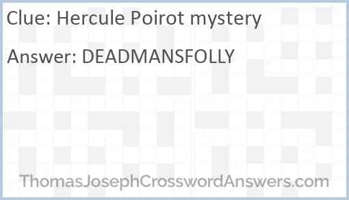 Hercule Poirot mystery Answer