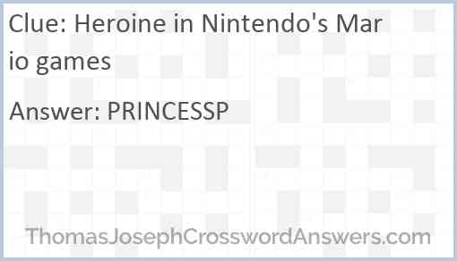 Heroine in Nintendo's Mario games Answer