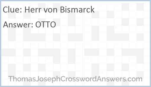 Herr von Bismarck Answer