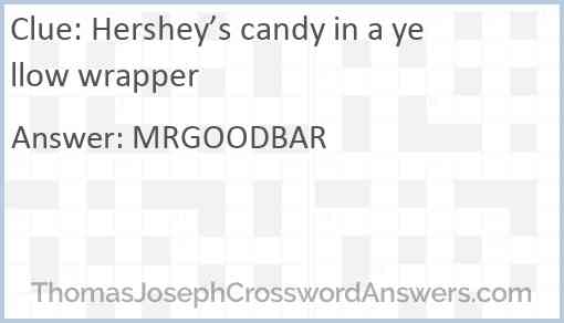 Hershey’s candy in a yellow wrapper Answer