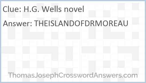 H.G. Wells novel Answer