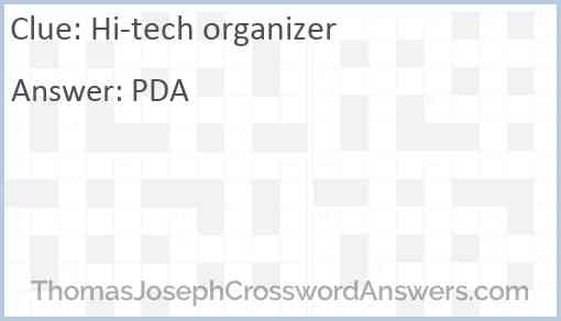 Hi-tech organizer Answer