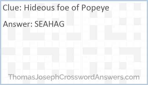 Hideous foe of Popeye Answer