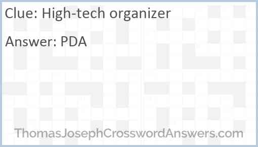High-tech organizer Answer