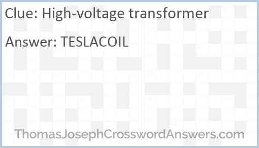 High-voltage transformer Answer