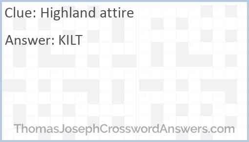 Highland attire Answer